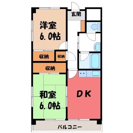 ベルプラザHⅠの物件間取画像